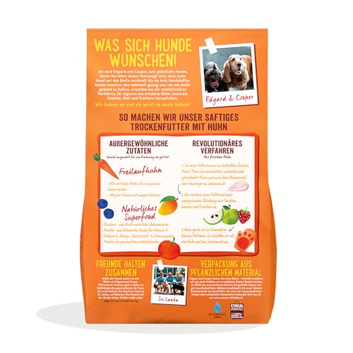 Edgard & Cooper Hundefutter, Trockenfutter für Hunde, (Huhn, 2.5kg), Getreidefrei, natürliche Zutaten und frisches Fleisch, voller essentieller Aminosäuren