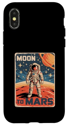 Installazione facile Custodia per iPhone X/XS Artemis Space Astronaut Space Suit Moon Poster Art Mars