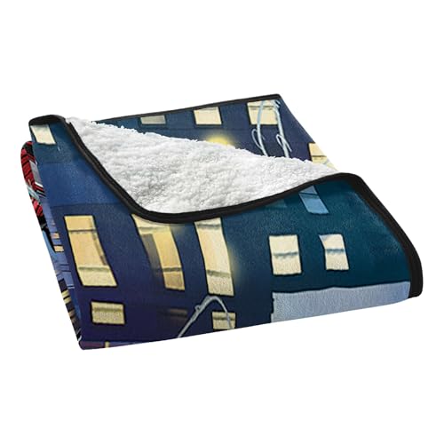 Image of Northwest Marvel Spider-Man Into The Spider-Verse 2 Miles & Peter Silk Touch Lap Throw Blanket 46 inch X 60 inch