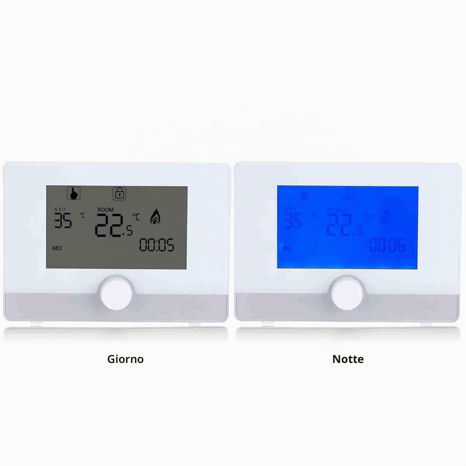 I termostati digitali programmabili sono altamente adatti per controllare la temperatura dei di riscaldamento a caldaia montati a parete