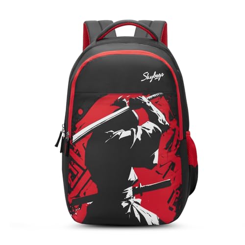 Image of Skybags Kyro 01 Samurai 28 Liters Premium Polyester Fabric School Backpack for Kids with Multiple Compartments and Adjustable Strap - Boys & Girls