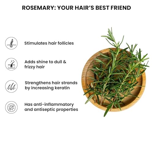 Image of Drontika Bioleaf Botanicals Rosemary Water Spray for Hair Growth & Hair Thickness with Rice Water & Henna |100% Natural Extract | Soft & Smooth Hair| Controls Hairfall| Non-Greasy & Fast Absorbing | 200 ml