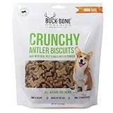 Buck Bone Organics Dog Biscuits, Made with Real Antler and Organics Ingredients (Mini's 16 OZ)