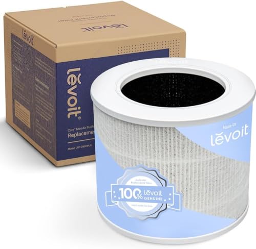 LEVOIT Core Mini-P Replacement Filter, Genuine Core Mini-RF Air Purifier Filters, Supports HEPA Sleep Mode, High-Efficiency Activated Carbon for Removal of Smoke, Odor, Allergens, Pollen, 1 Pack,White