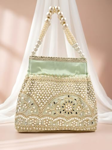 Image of Adiva Potli Handbags For Women | Potli Bags For Ladies For Wedding | Potli Bags For Women | Wedding Bags For Woman | Batwa Potlis Hand Bag | Designer Potli Bag For Ladies For Marriage