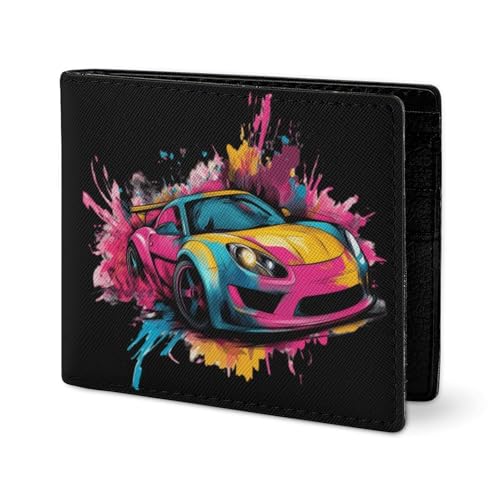 Sports Car Coin Purse PU Leather Bifold Wallet Small Change Purse Pouch Front Pocket Wallets2