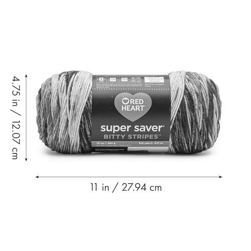 Image of Red Heart Super Saver Bitty Stripes Crochet Yarn, Hot Stuff, 2-Pack