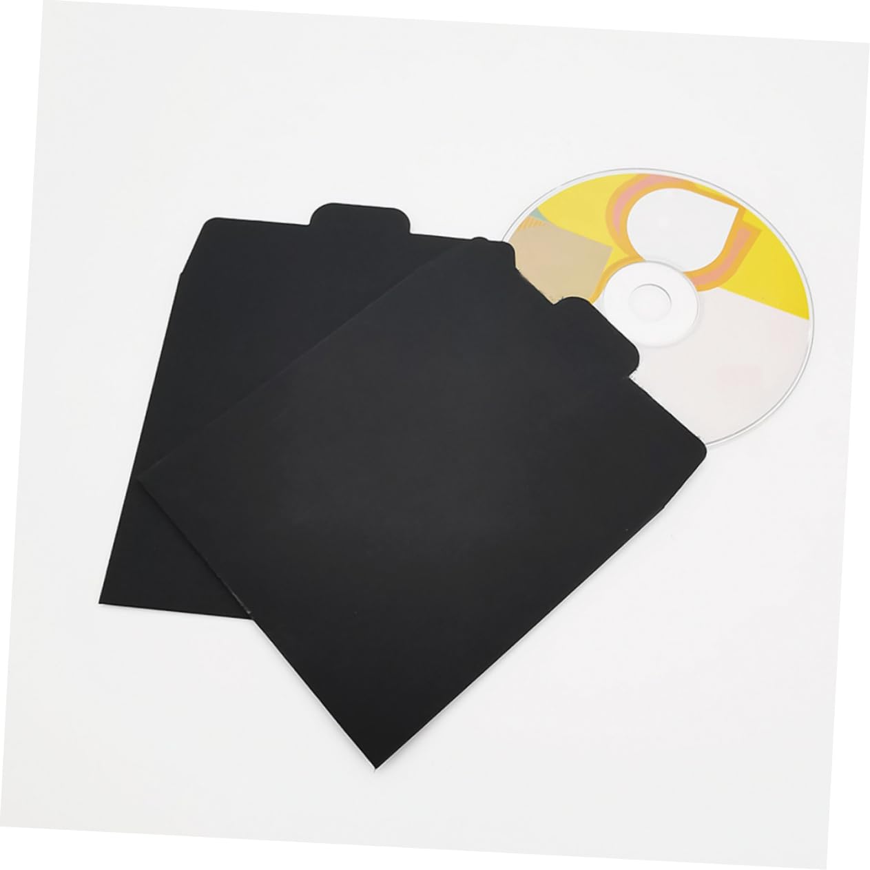 NUOBESTY 4 Zestawy Małe Koperty Koperty Papierowe Koszulki Na Płyty CD Puste Pudełka Na Płyty CD Uchwyt Koperty Koszulki Do Przechowywania Płyt Dvd Teczki Na Dokumenty Papierowe 50szt*4