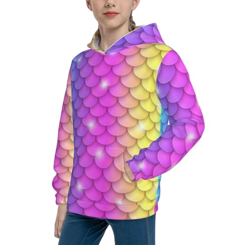 Rainbow Scales2 Kid Hoodies Boys Sweatshirts Girls Pullover with Pocket2