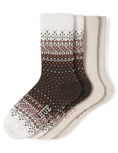 Image of HUE womens Crew Length Boot Socks, 2 Pair Pack