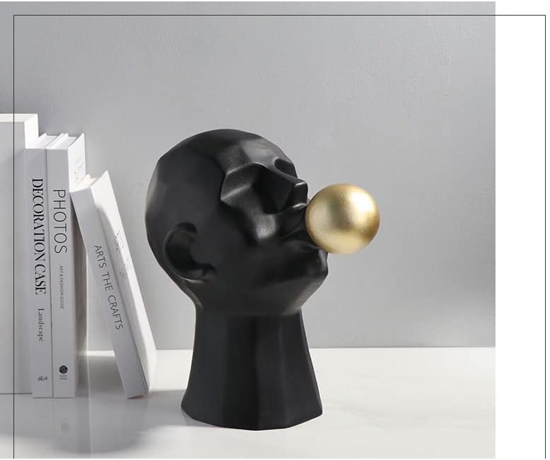 Miniatura 5 de Estatua de feng shui chino escultura simple moderna creativa soplando burbuja personaje oficina escritorio decoración estudio sala de estar