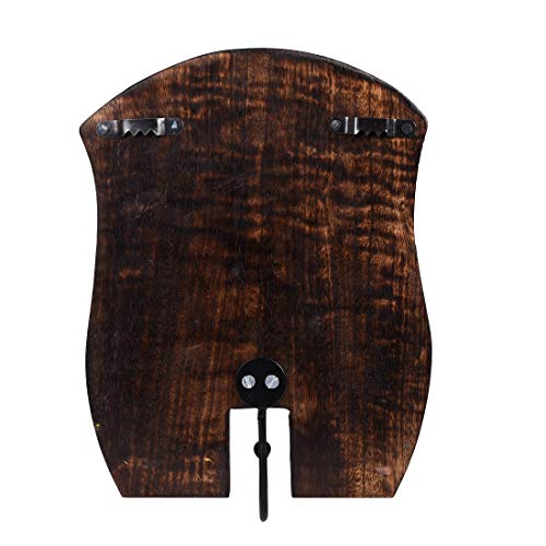 Image of AAKRITI ART CREATIONS Key Holder Handcrafted Tribal Art Alpaca Theme Keys | Rustic Wood Wall Organizer with 4 Hooks | New Home Gifts | Multifunctional Entryway Decor Item