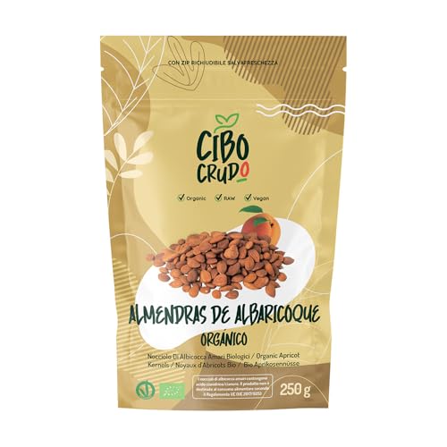 Semillas de Albaricoque Bio - 250g. Granos Amargos y Crudos de Albaricoques Silvestres Contiene Vitamina B17 y Amigdalina. Albaricoques Kernel.