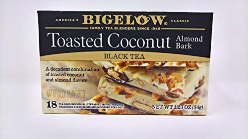 Bigelow Toasted Coconut Almond Bark 36 Tea Bags (2 boxes of 18)