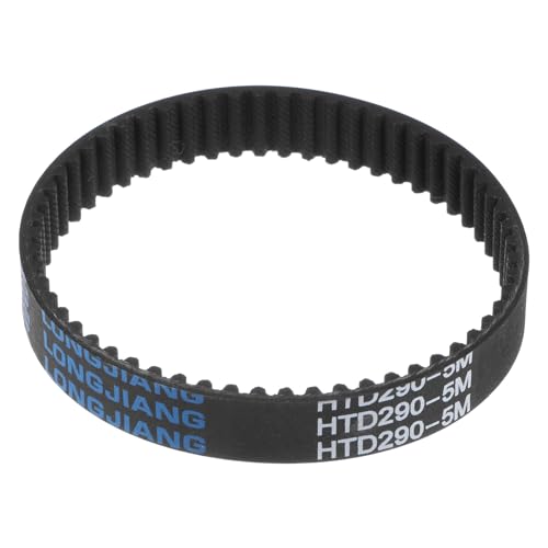 uxcell HTD5M-290 Rubber Timing Belt 58 Teeth Closed Loop Pulley Timing Belt 15mm Width, 290mm Pitch Length Synchronous Belt