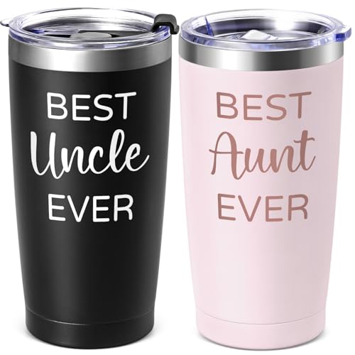 Lifecapido Best Aunt and Uncle Ever 20oz Tumbler Set -