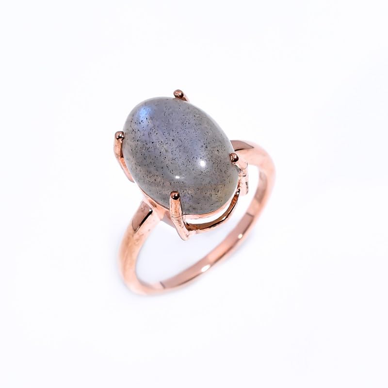 Bague mariage labradorite argent 925 | Le cadeau d'anniversaire idéal - 6