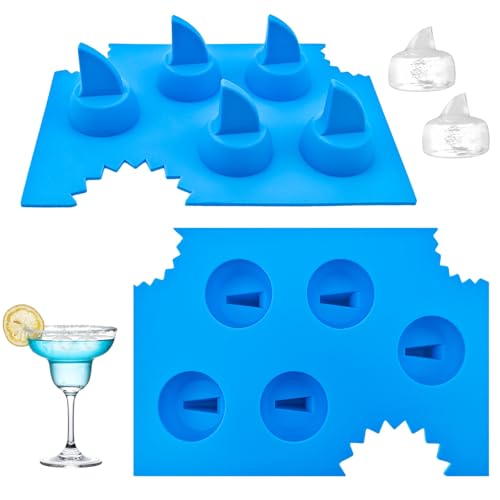 Bandeja de hielo de silicona con forma de aleta de tiburón 2 pack