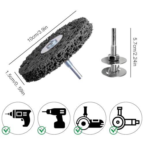 Kizaten CSD Scheibe schleifscheiben,5 Stück 100mm Grobreinigungsscheibe,Grobreinigungsscheibe CBS Reinigungsscheibe für Winkelschleifer von Farbe,Rostschweißnähten,Oxidation Reinigen & Entfernen