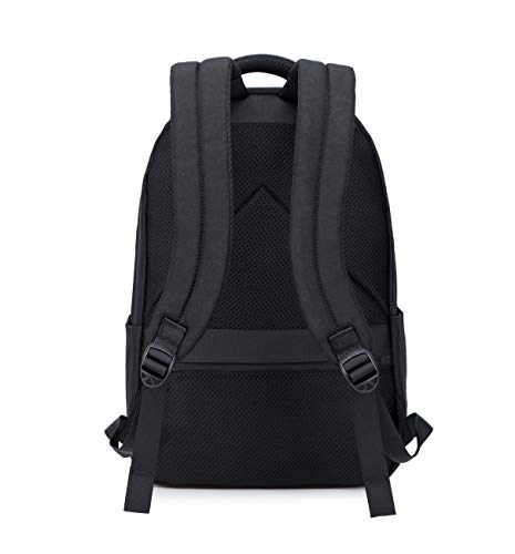 Acmebon Mädchen Klassische Schule Rucksack Solid Farbe Buch Tasche für Teenager Casual Daypack Schwarz