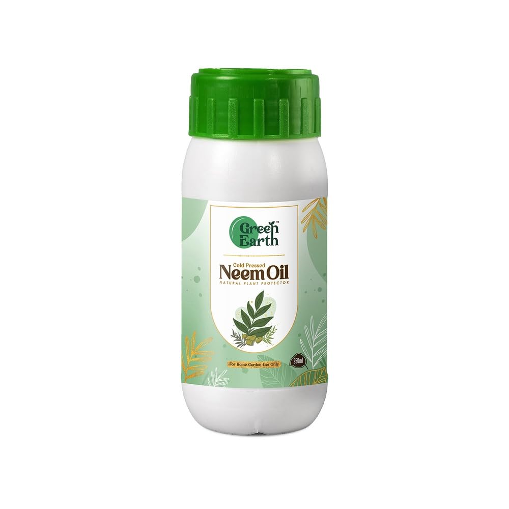 Premium Cold Pressed Neem Oil 250ml – 100% Pure & Chemical-Free | Rich in Azadirachtin | Natural Pest Control for Indoor Outdoor & Balcony Plants | Pack of 2