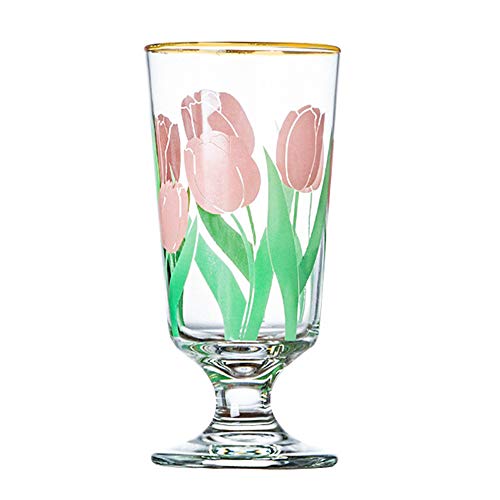 Longjet Red and White Wine Glasses, Champagne Crystal Drinking Glass Cups, 10 Ounce (Tulip)