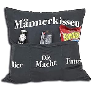 Kamaca Originelles Dekokissen Kissen mit 3 Taschen zum selber Befüllen Größe 43×43 cm tolles Geschenk für EIN gelungenen…