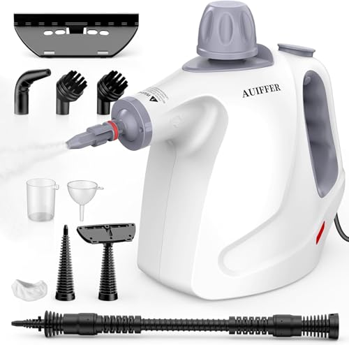 Vaporeta Limpieza Hogar - 10 Accesorios, 3,2Bar & 1050W 450ML Vaporeta de Mano, Bloqueo de Seguridad/Función Continua, Grasa & Suciedad Steam Cleaner - Limpiador a Vapor para Sofa Tapizados Ventanas