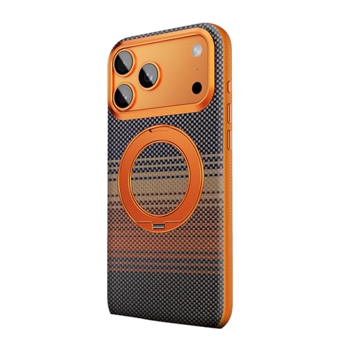 MEIXILU �K�p�Ώ�iPhone 17 Pro Max/17 Pro�p�P�[�X�A���A���A���~�h�t�@�C�o�[���~���^���[�J�o�[�A�}�O�l�b�g�����O�t���L�b�N�X�^���h�A����~�ߕی�V�F��,�O���[,17 Pro Max