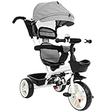 Parliky Kinderdreirad mit Sonnenschutz Verstellbar Robust für Kleinkinder Jahre Leichter...