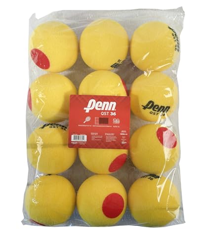Penn QST 36 Tennis Balls - Youth Foam Red Tennis Balls for Beginners