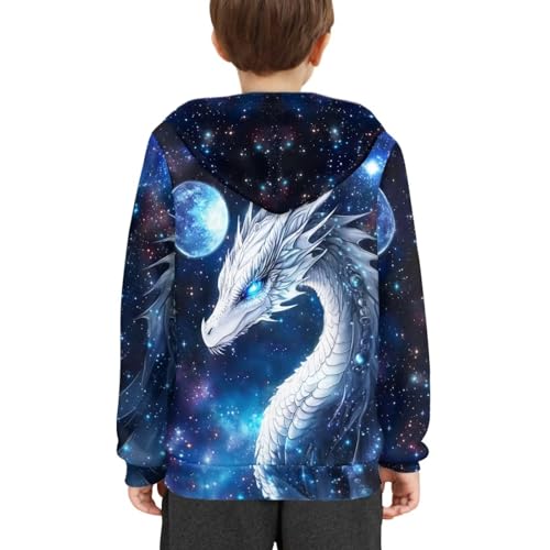 Image of WELLFLYHOM Boys Hooded Sweatshirts Hoodie Pullover Cool Graphic Crewneck Blouses Size 6-16