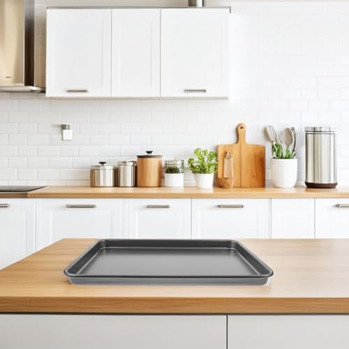 Bandejas para hornear sin que se pegue nada acero al carbono rectangular resistente 2 piezas 7