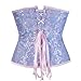 Blue Underbust Corset Top Bustier Corsets for Women Waist Trainer Fashion Plus Size 6XL