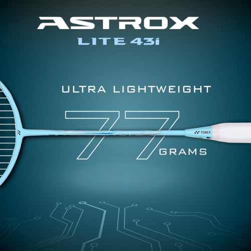 Image of Yonex Graphite Strung Badminton Racquet Astrox Lite 43i (G4, 77 Grams, 30 lbs Tension, Aqua Blue)