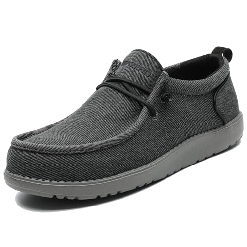 1TAZERO Wide-Shoes for Men-Slip on Walking-Loafers Casual-Shoes - Wide Width Comfortable Orthopedic Shoes for Men with Arch Support for Plantar Fasciitis