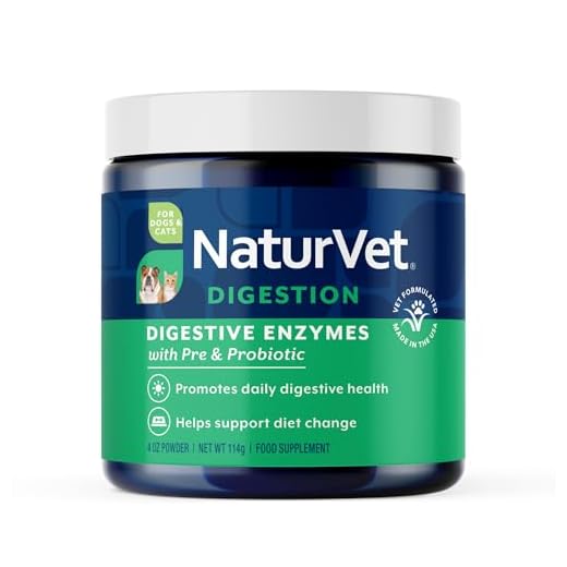 NaturVet Digestive Enzymes with Pre & Probiotic for Dogs & Cats - 4 oz