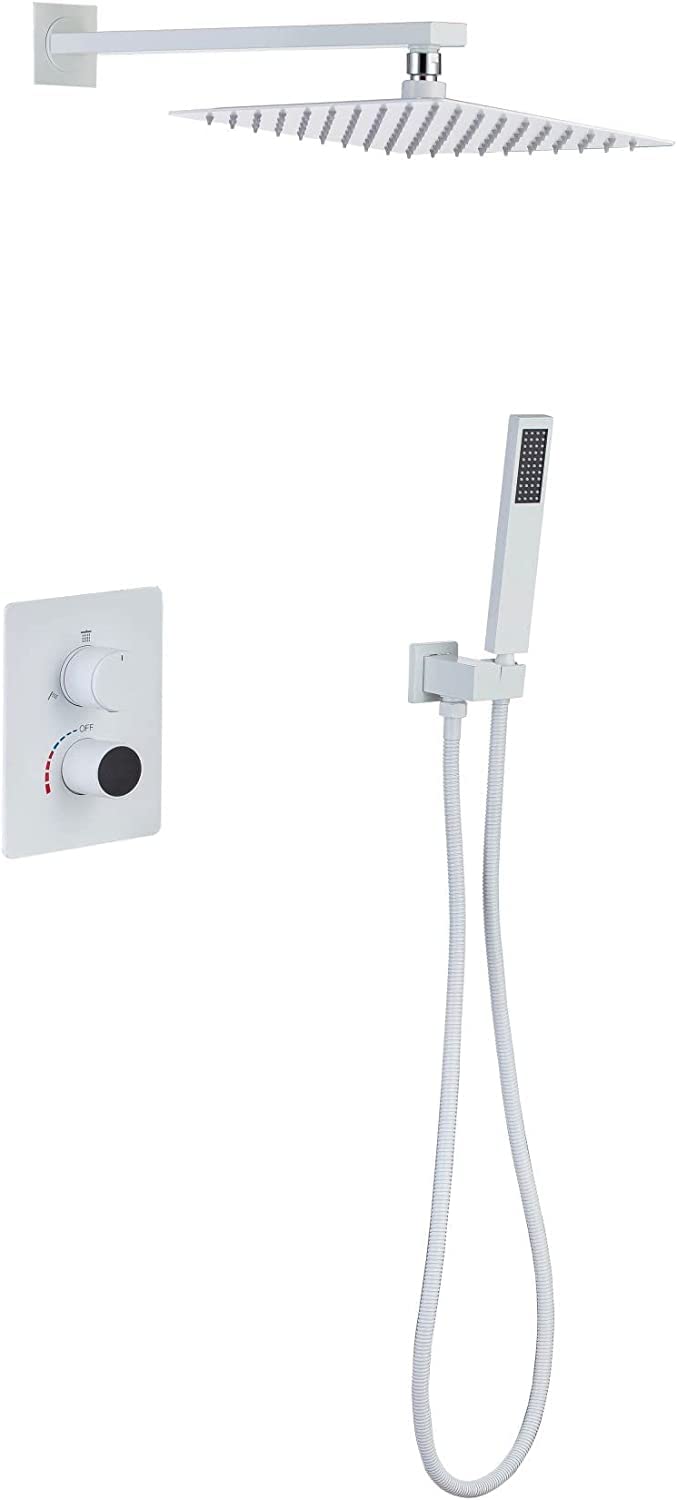 Ensemble de mitigeur de pluie à 2 fonctions et colonne de douche encastrable avec écran LED