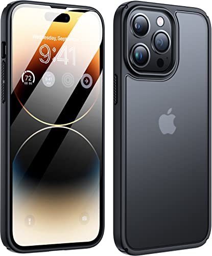 5-in-1 Humixx Designed for iPhone 14 Pro Max Case, Full Body Shockproof with 2 Pack Tempered Screen Protector + 2 Pack Camera Protector Slim Protective Case for iPhone 14 Pro Max Case 6.7   - Black