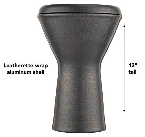 Meinl Percussion Doumbek, Soprano Size With Black Leatherette Wrap Aluminum Shell — Made In Turkey — 6" Tunable All-Weather Synthetic Head, 2-Year Warranty (He-2000) #TOP1