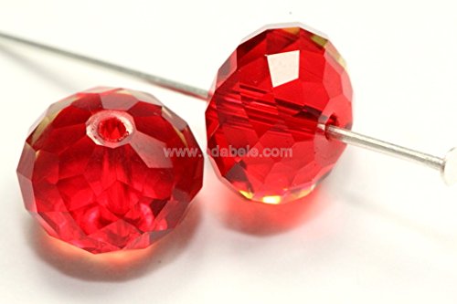 50Pcs Adabele Austrian 8Mm Faceted Rondelle Crystal Beads Siam Red Spacer Compatible With 5040 Swarovski Crystals Preciosa Ss1R-805 #TOP1