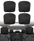ESEWALAS 4PCS Car Headrest Covers,Fabric Head Rest Coverings,Soft Car Seat Head Rest Protector,Fabric Car Seat Head Rest Cover Protector,Universal Automotive Interior Accessories