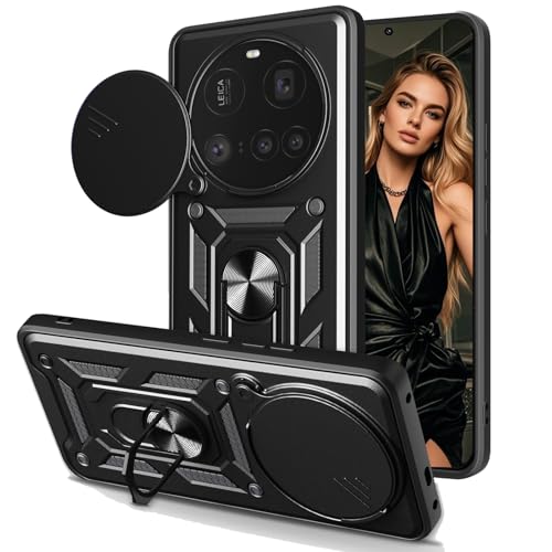 Coque Xiaomi 15 Ultra Ysnzaq Armor noire avec protège-caméra et béquille
