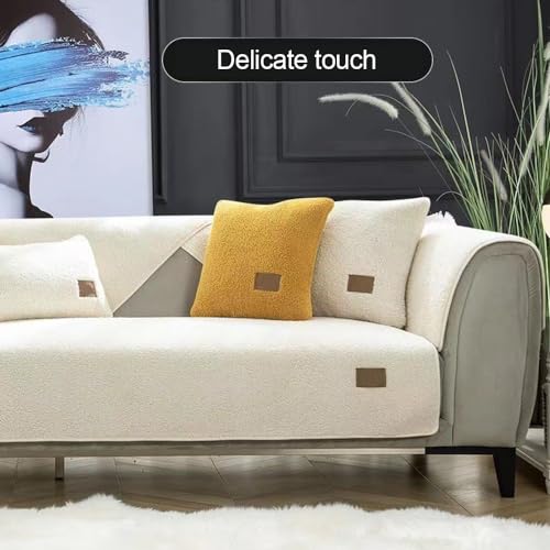 Housse de canapé confortable polaire sherpa 110x240cm