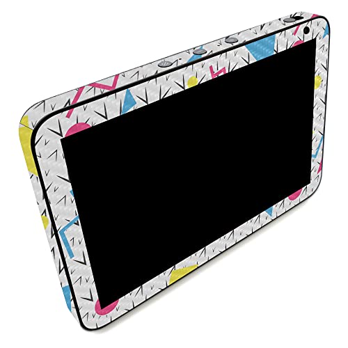 Image of MightySkins Carbon Fiber Skin Compatible with Amazon Echo Show 8 (Gen 2) - 90s Fun | Protective, Durable Textured Carbon Fiber Finish | Easy to Apply | Made in The USA