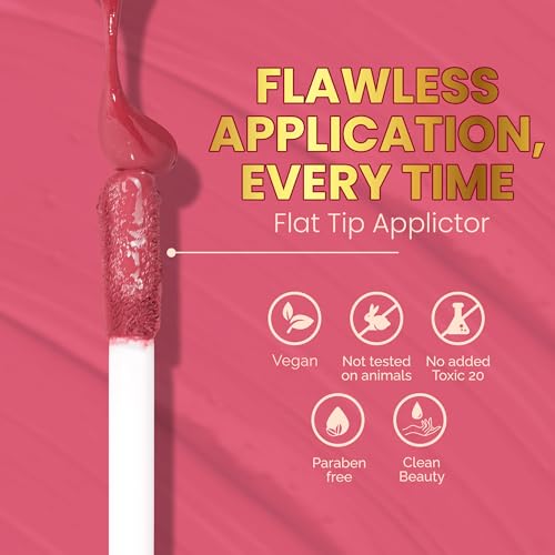 Image of Parul Garg Beauty Silk Matte Liquid Lipstick | Long-Lasting & Smudge-Proof | Soft Matte Finish | Vegan & Clean Beauty | Hydrates with Shea Butter & Vitamin E | Shade: Iris 14 - Classic Pink, 3ml