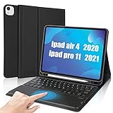 Material anticolisión único: la funda D DINGRICH utiliza una capa exterior de cuero PU de doble capa de alta calidad y una capa interior de plástico antideslizante en forma de panal, lo que proporciona una excelente protección integral para el uso diario del iPad Pro 11 Pulgadas 2020 2018. La funda trasera de TPU suave protege su tableta de golpes, caídas e impactos.