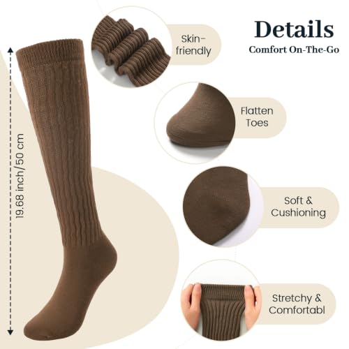 Image of Pleneal Slouchy Socks for Women Scrunch Sock Knit Chunky Crew Boot Socks