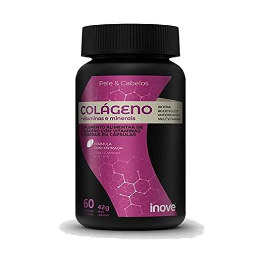 Colágeno + Vitaminas E Minerais - 60 Cáps, Inove Nutrition