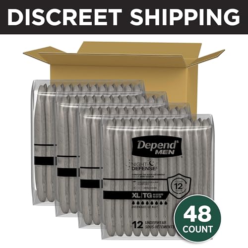 Image of Depend Night Defense Adult Diapers for Men, XL, 48 Count